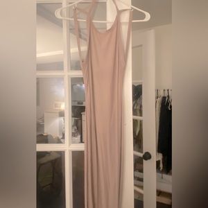 Nude pink/beige cotton lightweight dress